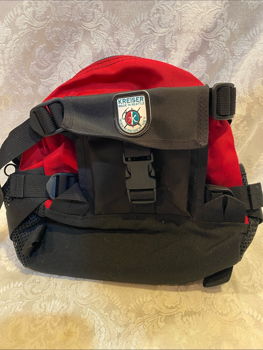 Kreiser Red and Black Men's Waist Bag Hiking
